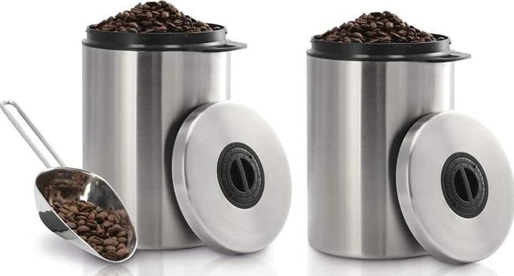 Immagine prodotto Xavax barattolo per caffè/tè Barattolo in acciaio inox per 1 kg di caffè in grani, con misurino (1 l)