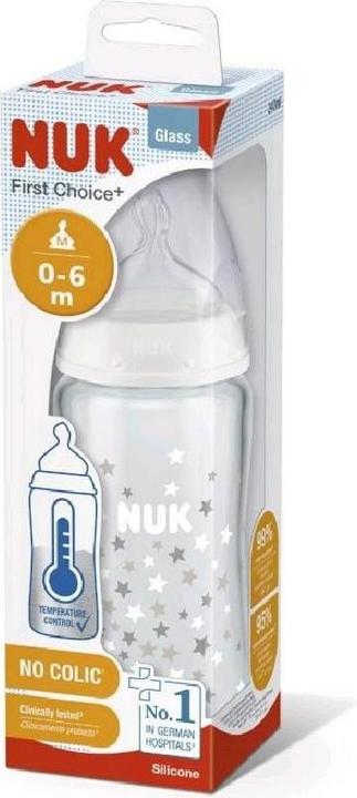 NUK BOTTIGLIA DI VETRO 240 DISPLAY TEMPERATURA 0-6