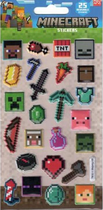 Immagine prodotto Minecraft Adesivi Soffici Misura Confezione 25