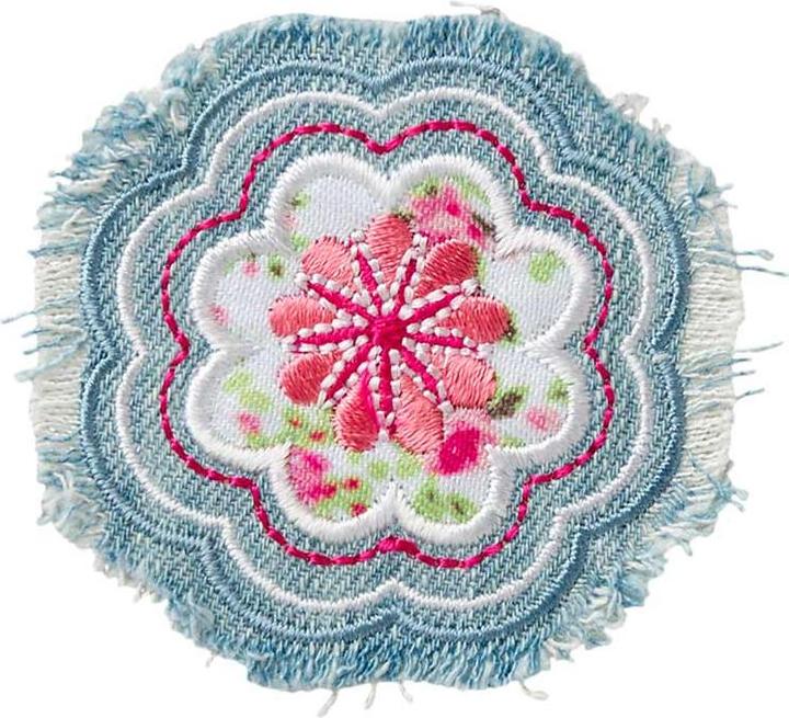 Immagine prodotto Mono Quick Applikationen - Kids and Hits - aufbügelbar Blume, fetzig hellblau