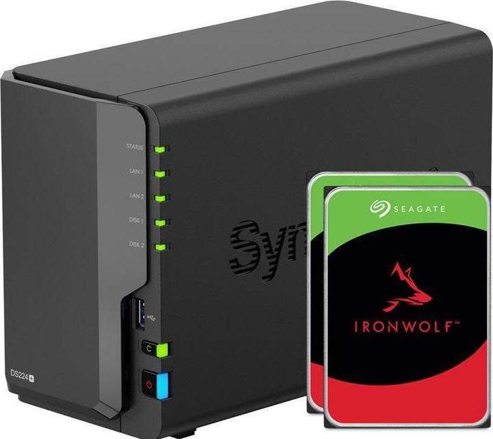 Synology DS224+ (2 x 6 TB, Seagate Ironwolf)