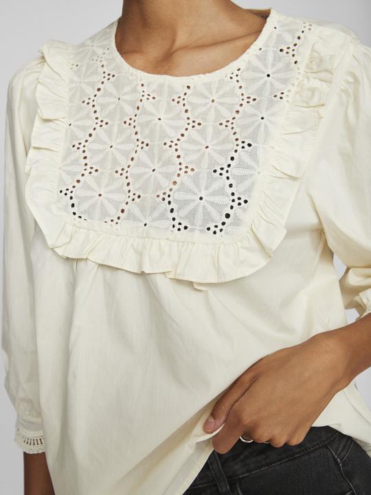 Actual product image Vila Round neck top with 3/4-length sleeves (40)