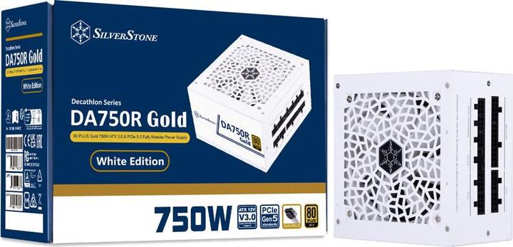 Immagine prodotto Silverstone SST-DA750R-GMA-WWW - Alimentatore ATX 3.0 e PCIe 5.0 completamente modulare 80 PLUS Gold 750W (750 W)