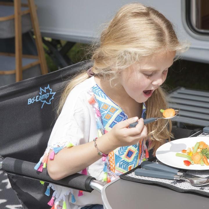 Image du produit Bo-Camp Chaise de camping pour enfants - Opvouwbaar - Aluminium - Antraciet (Chaise haute)
