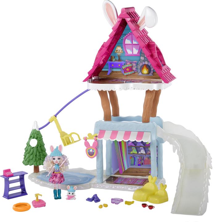 Enchantimals Hoppin' Ski Chalet With Bevy Bunny & Jump Dolls