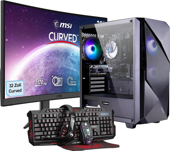 Hyrican MegaDeal Striker Set (AMD Ryzen 7 5700X, 32 GB, 1000 GB, GeForce RTX 4060)