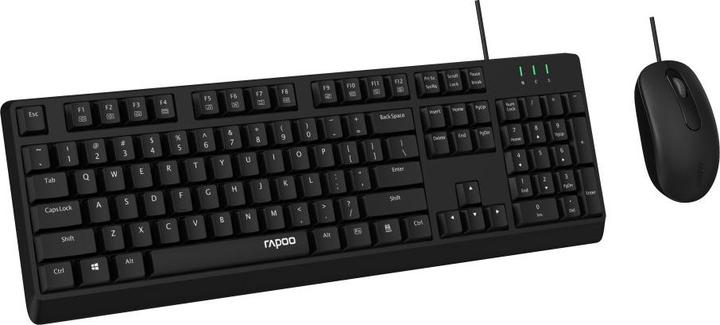Produktbild Rapoo Kabelgebundenes Kombo Set "NX1500", Schwarz, QWERTZ (DE, Kabelgebunden)