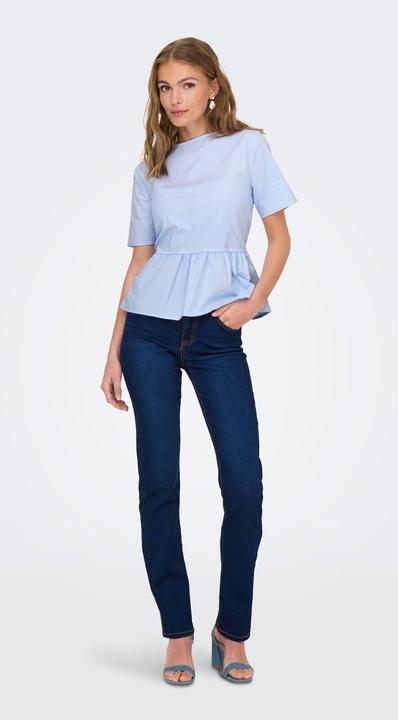 Image du produit JdY Locker geschnitten Hemdkragen Voluminöser Armschnitt Top Top mit Schösschen (XL)
