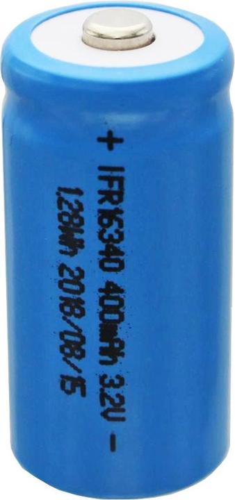 Actual product image EIZfan Battery IFR 16340 - Button Top unprotected (400 mAh)
