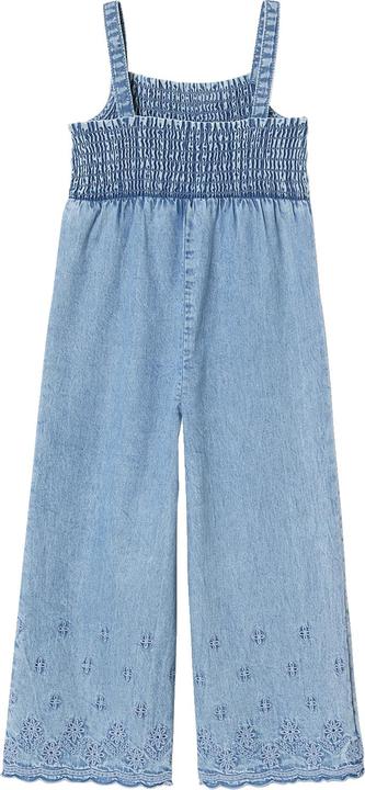 Actual product image Vertbaudet Mädchen Jumpsuit aus Light-Denim mit gestickten Blumen (116)