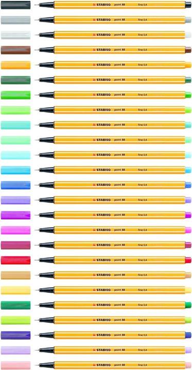 Immagine prodotto STABILO punto 88 Fineliner (Multicolore, 5 x)