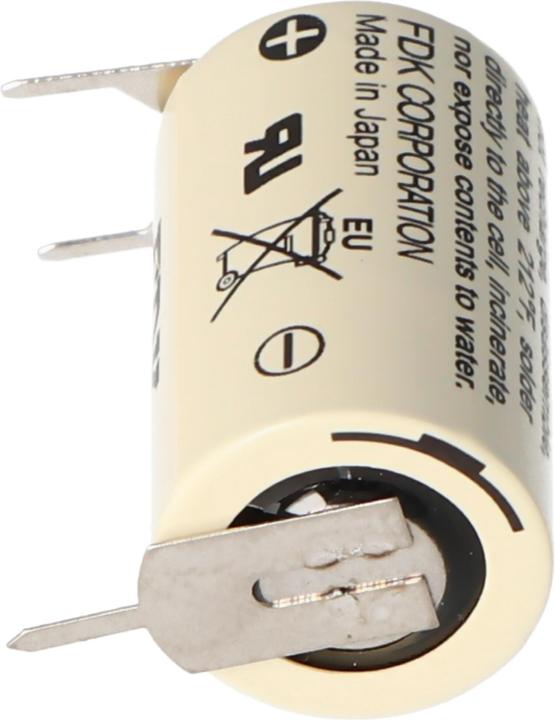 Actual product image FDK Sanyo Lithium Batterie CR14250 SE 1/2AA, IEC CR14250, 3er Print, 7,6mm Rastermass (3 pcs., 1/2 AA, 850 mAh)
