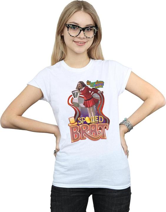 Actual product image Willy Wonka & the Chocolate Factory Womens/Ladies Spoiled Brat Cotton T-Shirt (XXL)