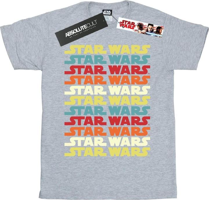 Immagine prodotto Star Wars Retro Repeat Logo Maglietta Ragazzi (140, 146)