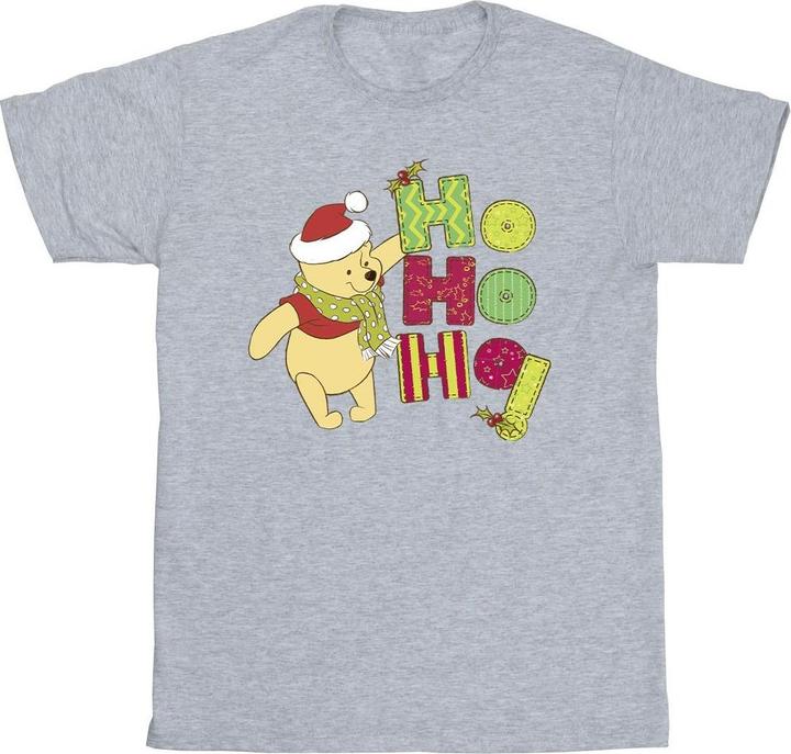 Disney Winnie The Pooh Ho Ho Ho Scarf TShirt (4XL)