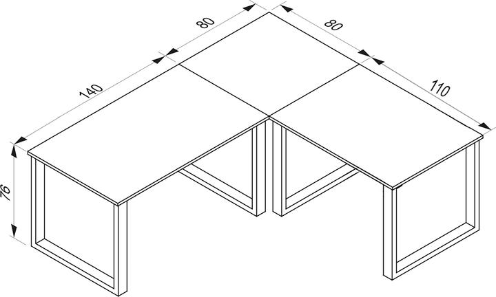 Actual product image VCM Lona BK (220 x 190 x 76 cm)