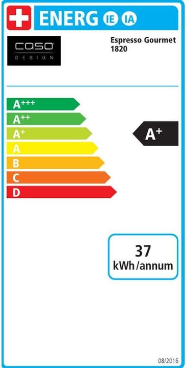 Energie-Label Caso Espresso Gourmet