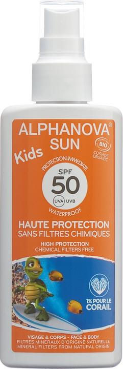 Produktbild Alphanova SUN Spray Kids bio SPF50 ohne Nanopartikel (Sonnenspray, SPF 50, 157 g)