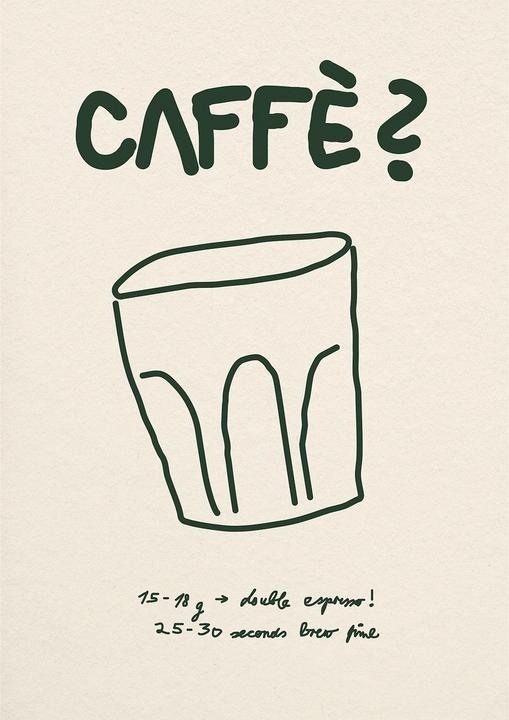 Image du produit Plakativ Caffè? (Off White) Poster A3 (30 x 42 cm)