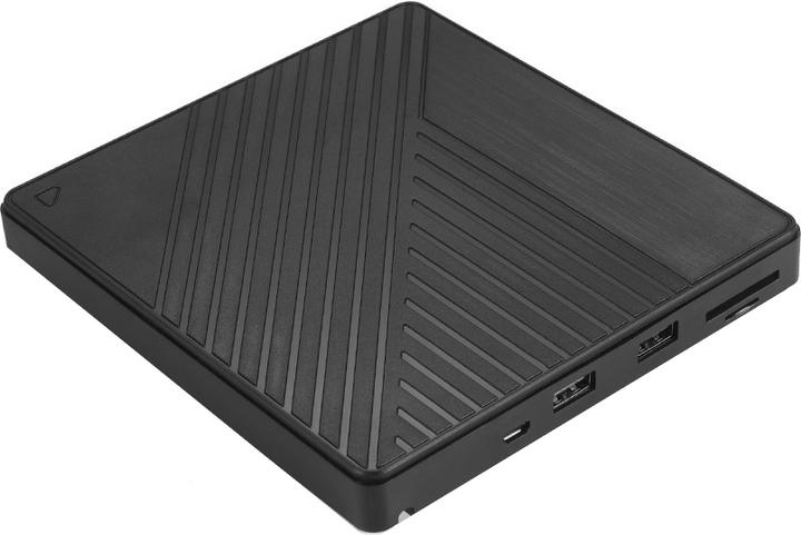 Actual product image Apfelkiste External Drive Burner Slim USB C/USB 3.0 DVD-RW Drive & SD/MicroSD Reader for MacBook/Laptop (CD burner, DVD writer)