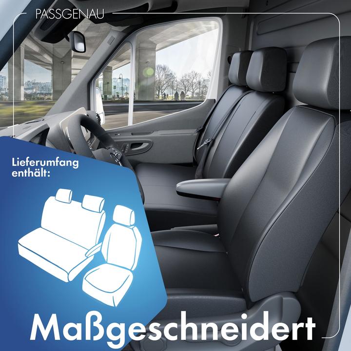 Produktbild Walser Sitzbezüge für Mercedes Viano und Vito W639 für ES mit Armlehne und Doppelbank BJ 06/2003 - 2013
