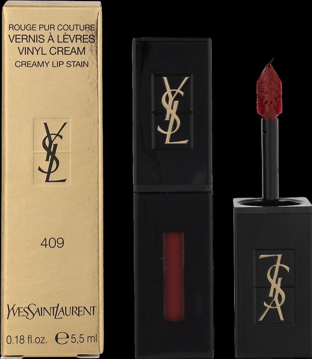 Actual product image Yves Saint Laurent Vernis à Lèvres Vinyl Cream (No. 409 - Burgundy Vibes)