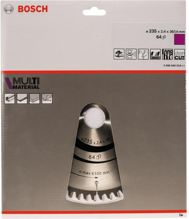 Produktbild Bosch Professional Zubehör PRO Multi Material Kreissägeblatt, 235 x 2,4 x 30 mm