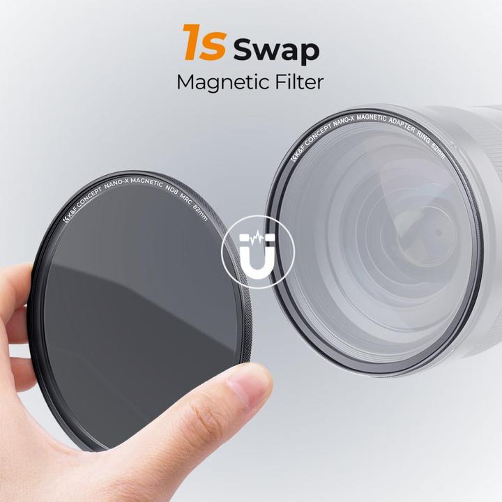 Actual product image K&F Concept Concept Magnetic lens filter kit CPL-ND-UV 55 mm (Neutral density filter, UV filter)