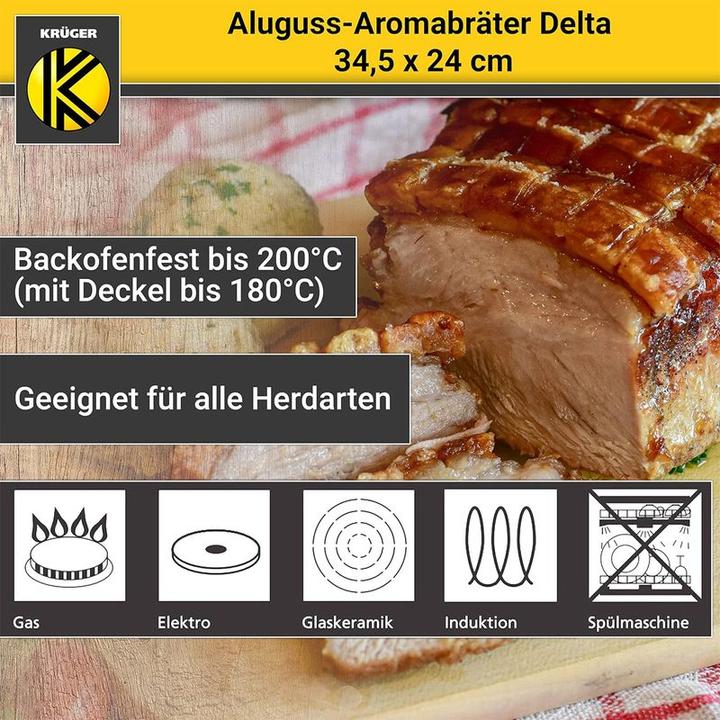 Actual product image Krüger Cast aluminium roaster (Casserole + Stewpot, Aluminium)