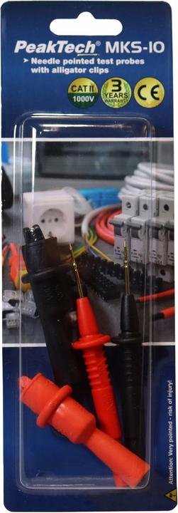 Produktbild Peaktech MKS-10 Messspitzen mit Krokodilklemmen (Messgerätkoffer)