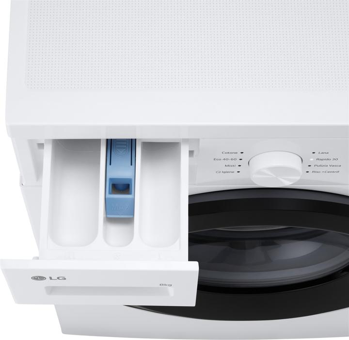 Produktbild LG Waschmaschine Weiss, 1400 Umin, A ITModell (8 kg, Links)