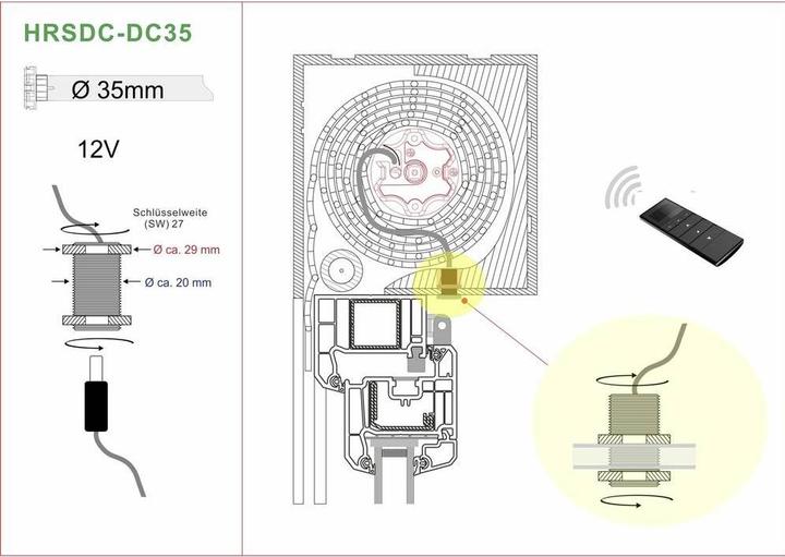 Immagine prodotto Heicko AKKU-Motor 13NM mit Adapter 40er Welle