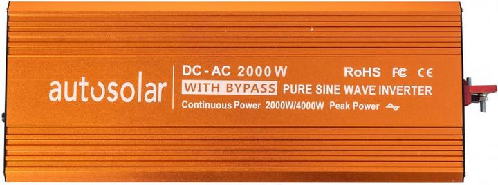 Produktbild Autosolar 2000 Watt 12V mit Bypass Wechselrichter