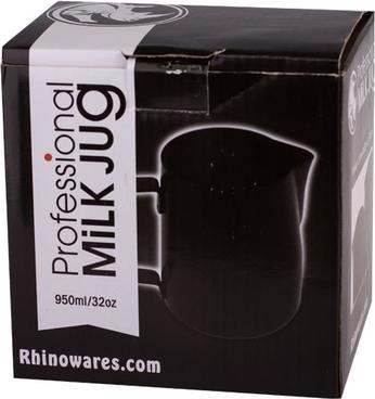 Actual product image Rhinowares Rhino Coffee Gear Stealth Milk Jug - Pitcher Juodas 950 ml (0.95 l)