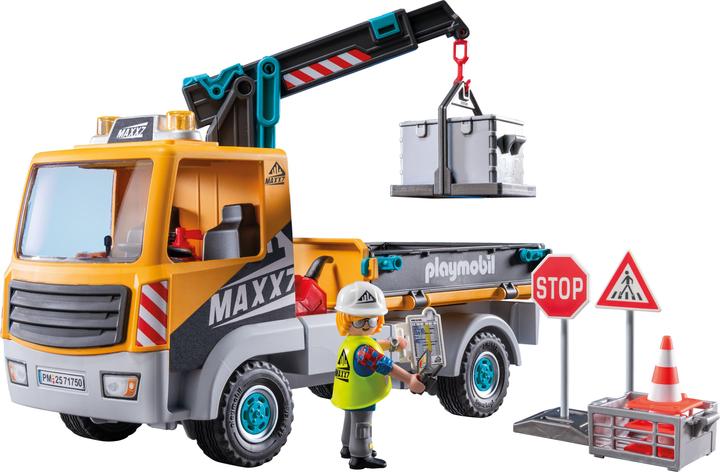 Playmobil Baustellen-LKW mit Kran (71750, Playmobil Action Heroes)