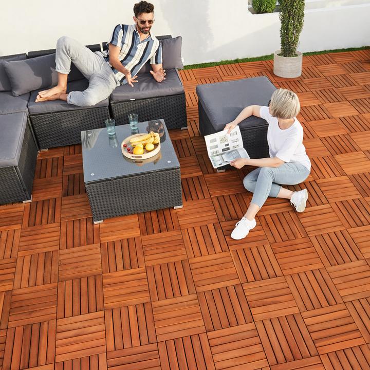 Produktbild Casaria Holzfliesen (1 x, 30 x 30 x 2.5 cm)