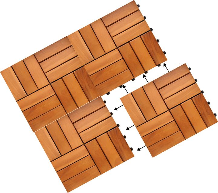 Actual product image Casaria Wood tile (1 x, 30 x 30 cm)