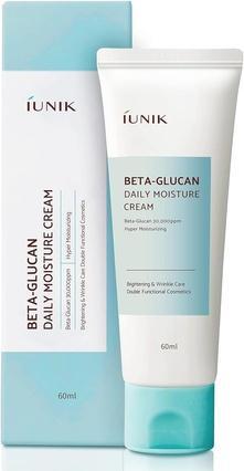 Immagine prodotto iUNIK Beta-Glucano Vegan Crema Idratante Leggera e Profonda 60ml (60 ml, Crema da giorno)