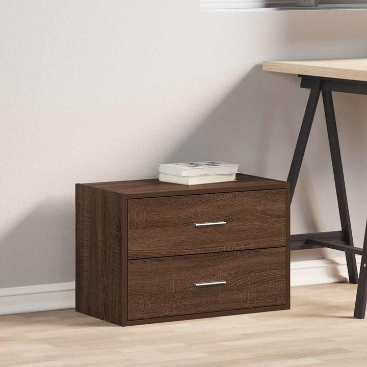 Image du produit VidaXL Armoire avec 2 tiroirs imitation chêne brun 60x31x40 cm (60 x 31 x 40 cm)