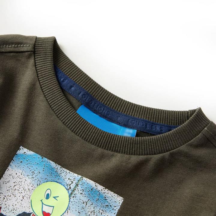 Immagine prodotto VidaXL Camicia da bambino a maniche lunghe kaki 104,Materiale: 100 (104)