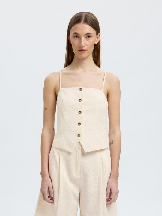 Image du produit Selected Femme Baumwollmix Spaghettiträger-Top (42)
