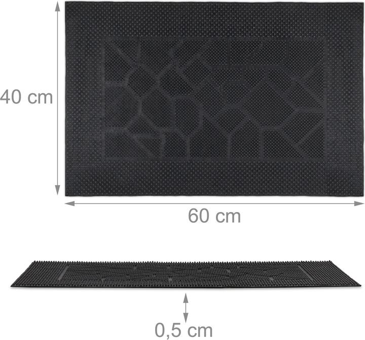 Actual product image Relaxdays Rubber Doormat (60 x 40 x 0.5 cm)