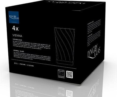 Immagine prodotto Lyngby 40 cl - Vetro - Grøn (4.50 dl, 4 x, Bicchieri da bibita lunghi)