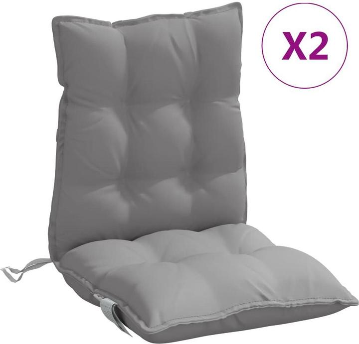 Image du produit VidaXL Coussin pour chaise à dossier bas 2 pcs. Tissu Oxford (100 x 50 x 7 cm)