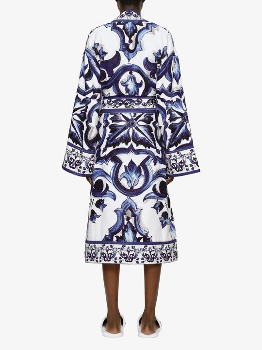 Produktbild Bademantel blau/klein gemustert (XL)
