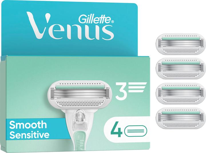 Produktbild Gillette Venus Smooth Sensitive Systemklingen (4 x)