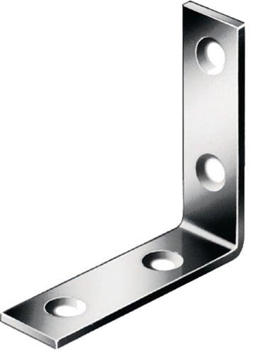 Actual product image Vormann Chair bracket length 60 x 60 mm width 18 mm thickness 2 mm steel blue galvanised (100 pcs.)