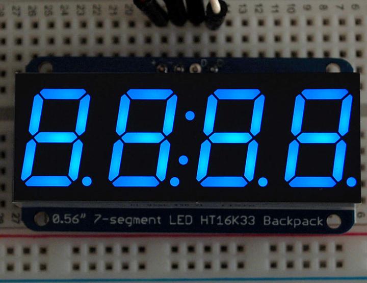 Actual product image Adafruit 0.56" 4-Digit 7-Segment w/I2C Blue (Various)