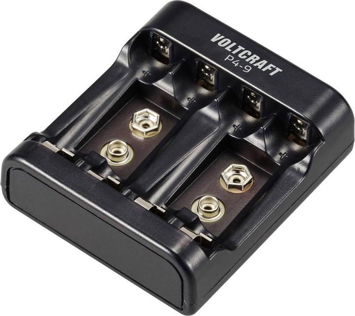 Produktbild Voltcraft P4-9 Rundzellen-Ladegerät NiMH Micro (AAA), Mignon (AA), 9 V Block (1 Stk., AAA, AA, 9V Block, Ladegerät ohne Akku)