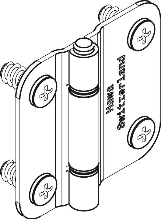 Produktbild HAWA Multifold 30/W Mittelscharnier Scharnier für Falttüren Stahl vernickelt